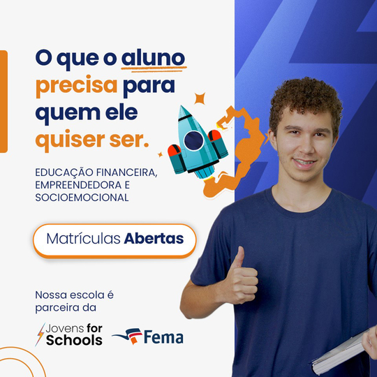 Novidade na Escola FEMA: Parceria com a Jovens for Schools! - FEMA